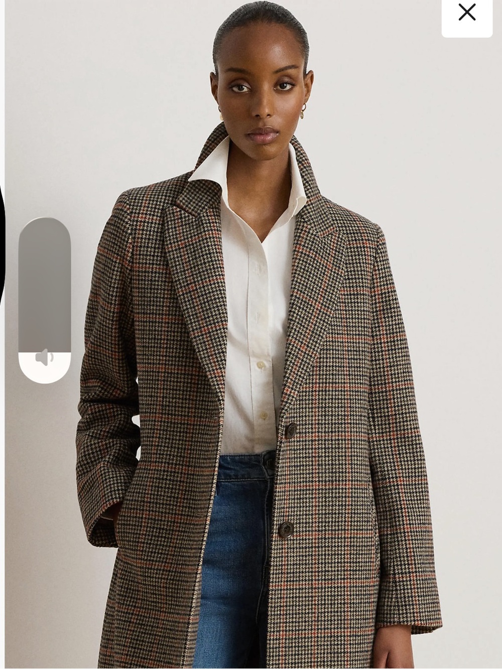 NWOT: Lauren Ralph Lauren Brown and Black Houndstooth Long Trench Coat (6)